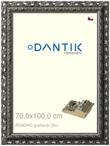 DANTIK rám na obraz 70x100 | ROKOKO grafitová (Plexi Čiré)
