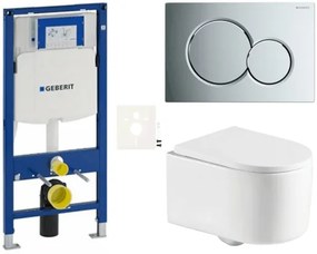 Závesný WC set Geberit do ľahkých stien / predstenová SAT SIKOGESREX72S01CR