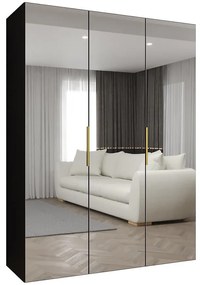 Skriňa Marbella III 150 čierna/zlatá