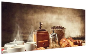 Obraz - Káva a raňajky (120x50 cm)