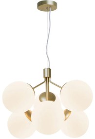 Nordlux - Luster na lanku IVONA 6xE27/28W/230V zlatá