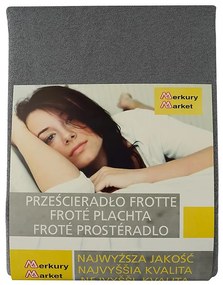 Prestieradlo froté s gumičkou 160x200 šedá 70