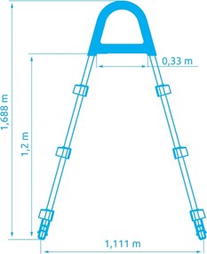 Marimex | Schodíky k bazénom - výška steny do 1,22 m - šedé | 10950036