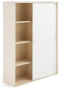 Kancelárska skriňa s posuvnými dverami MODULUS XL, 1600x1200 mm, breza / biela