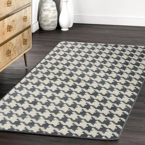 Tutumi Clover, plyšový koberec 160x230 cm, šedá, SHG-04022