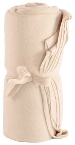 Bielobéžová fleecová deka 130x160 cm Riso – Tiseco Home Studio