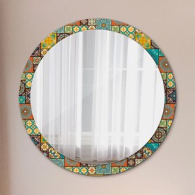 Okrúhle ozdobné zrkadlo Arabský vzor fi 100 cm