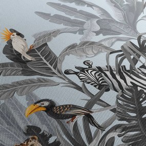 Obraz zvierat v tropickom lese (120x50 cm)