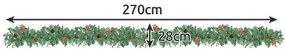 Vianočná girlanda so svetielkami 2,7 m