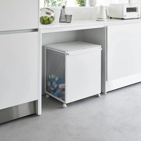 Biely kovový odpadkový kôš na triedený odpad Tower – YAMAZAKI