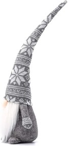 Vánoční skřítek ELF 017 - 50 cm šedý