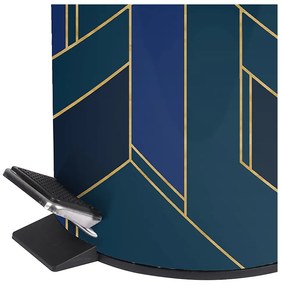 Tmavomodrý nášľapný kovový odpadkový kôš 3 l Achille – douceur d'intérieur