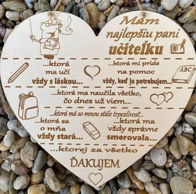 Srdie&#x10D;ko M&#xE1;m najlep&#x161;iu pani u&#x10D;ite&#x13E;ku 2 - 20 cm