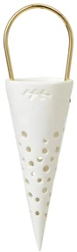 Biela keramická závesná dekorácia Kähler Design Cone, výška 14,5 cm