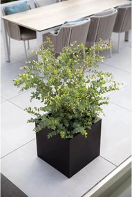 Kvetináč BLOCK, sklolaminát, 40x40x40 cm, antracit