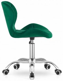 SUPPLIES AVOLA otočná zamatová kancelárska stolička - zelená farba