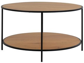 Okrúhly konferenčný stolík s doskou v dubovom dekore v prírodnej farbe ø 80 cm Vita – House Nordic