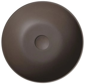 Sapho, FORMIGO betónové umývadlo, priemer 39 cm, tmavo hnedá, FG034