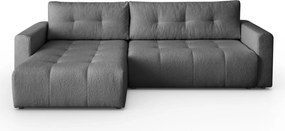 ROHOVÁ SEDAČKA SHARLOTTE 261 x 143 cm ŠEDÁ