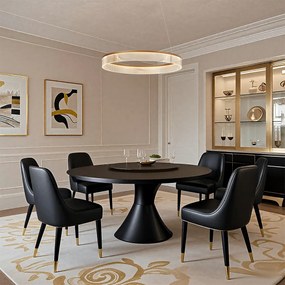 Moderné závesné svietidlo mosadzné 78 cm vrátane LED s 3-stupňovým stmievaním - Anello Chandelier