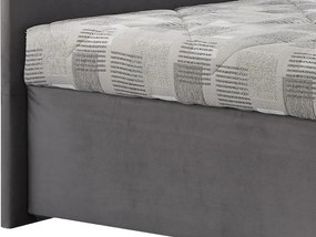 Rohová posteľ Travis pravá 120x200, šedá látka