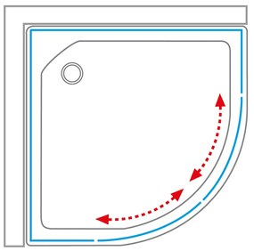 Roltechnik Hydromasážny sprchový box LEONNIE /900 90 cm 90 cm