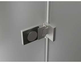 Mexen, Mexen Lunar-F skladacie ľavé sprchové dvere 95 cm, transparentné, brúsený nikel - 836-095-000-97-00-L