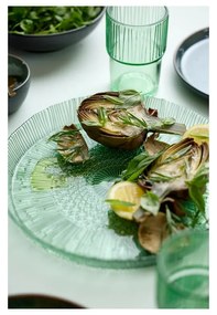 Zelený sklenený servírovací tanier ø 30 cm Kusintha – Bitz