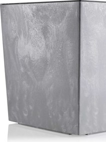 PLASTOVÝ KVETINÁČ BLOOM 36X56 CM IMITÁCIA BETÓNU SIVÁ