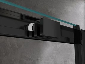 BPS-koupelny Obdĺžnikový sprchovací kút KZ104B BL 110x90 čierny/transparent + vanička ST04B BL čierna