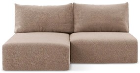 Svetlohnedá rozkladacia/s úložným priestorom rohová pohovka (ľavý roh) Kalena – Makamii