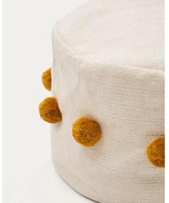 Taburet v horčicovej farbe/béžový Manua – Kave Home