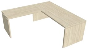 Ergonomický stôl Verno 200 x 200 cm, ľavý, agát