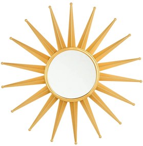 Nástenné zrkadlo zlaté ø 60 cm PERELLI Beliani