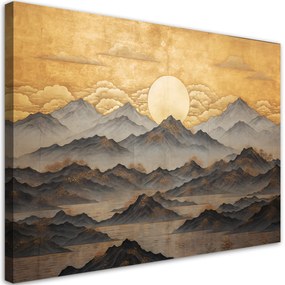 Gario Obraz na plátne Nádherná zlatá krajina v Japonsku Rozmery: 60 x 40 cm