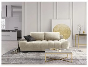 Béžová trojmiestna rozkladacia pohovka so zamatovým poťahom Windsor &amp; Co Sofas Cirrus