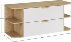 Comad Kúpeľňová skrinka pod doskové umývadlo set Aster White 120 biela/dub cremona
