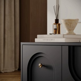 TV STOLÍK THERESE ČIERNY 154 cm