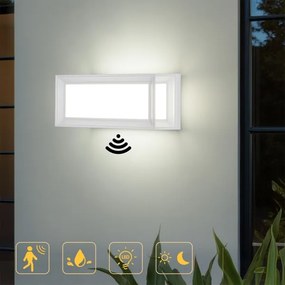 BRILAGI - PARKER LED vonkajšie nástenné svietidlo s pohybovým senzorom LED/12W/230V biele IP44