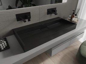 Mexen Ava, umývadlo na dosku z konglomerátu B/O 100 x 46 cm, čierna matná, 23011070