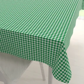 Biante Bavlnený obdĺžnikový obrus Sandra SA-058 Zeleno-biele kocky 140x200 cm