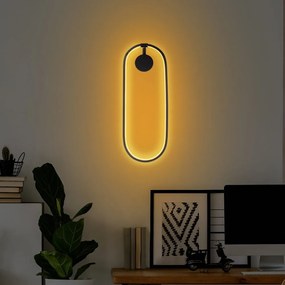Čierne LED nástenné svietidlo Can – Opviq lights