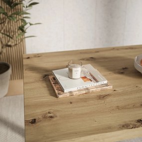 PLUTO JEDÁLENSKÝ STÔL DUB ARTISAN / BIELY 125 cm