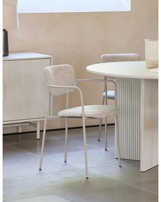 Krémovobiela jedálenská stolička Zama – Unique Furniture