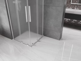 Mexen Velar L Duo, sprchový kút s posuvnými dverami 100 x 100 cm, 8mm sklo námraza, chrómová, 871-100-100-02-33-01