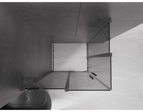Mexen Velar Duo, sprchový kút s posuvnými dverami 90 x 80 cm, 8mm šedé sklo, brúsený grafit, 871-090-080-42-95