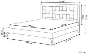 Manželská posteľ 140 cm LIMO (polyester) (tmavozelená) (s roštom). Vlastná spoľahlivá doprava až k Vám domov. 1022886