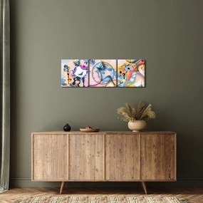 Obraz - Rozprávková abstrakcia (s hodinami) (90x30 cm)