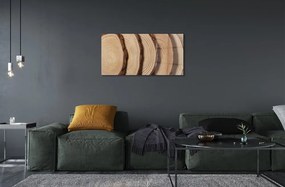 Obraz na skle plátky obilia dreva 125x50 cm