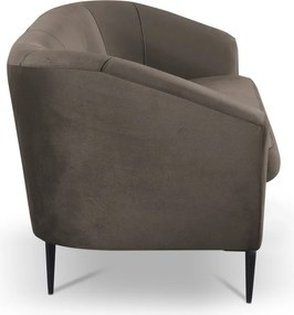 Trojmiestna pohovka Olivio, blatovo hnedá zamatová tkanina